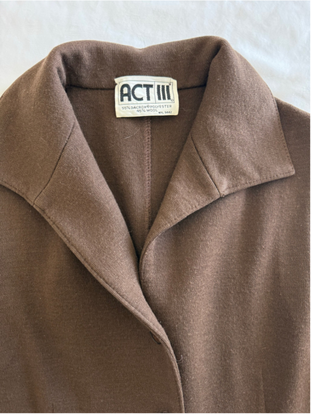 Women's Vintage Act III Brown Button-Front Vest - Picture 4 of 7
